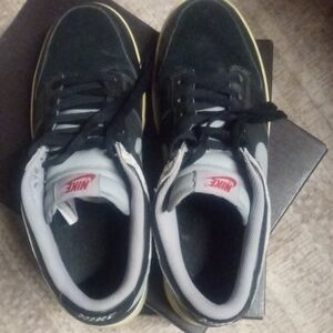 Nike Men’s Black C1 Dunk Low Sneakers with White and  Off WhiteTrim Sole.